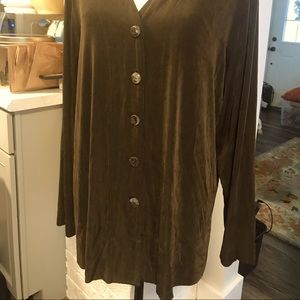 Chicos Travelers Brown top and bottom set